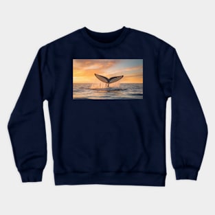 Whale tail splashing Crewneck Sweatshirt